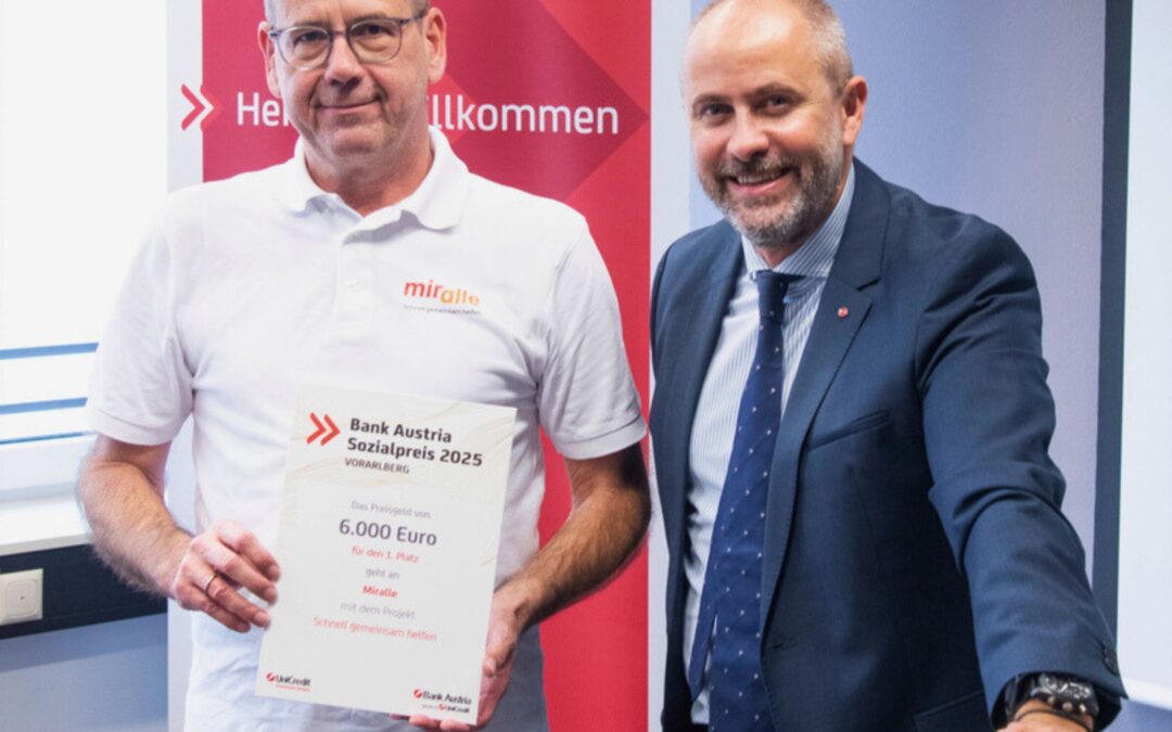 🥇 1. Platz beim Bank Austria Sozialpreis 2025!