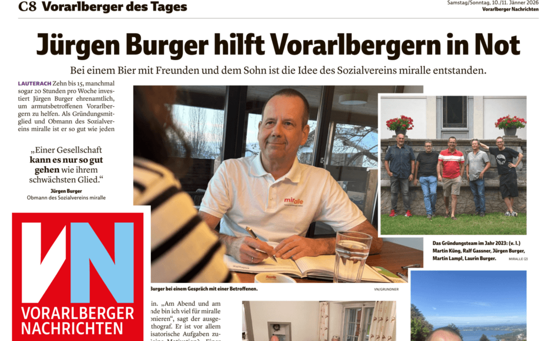 Jürgen Burger hilft Vorarlberger:innen in Not