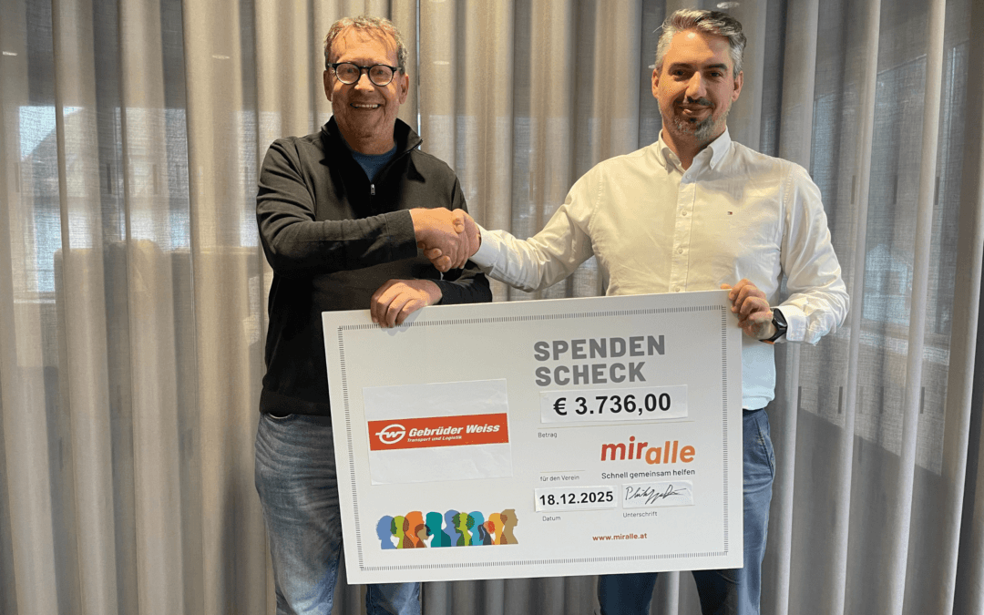 Gebrüder Weiss Corporate IT spendet 3.736 € an Miralle